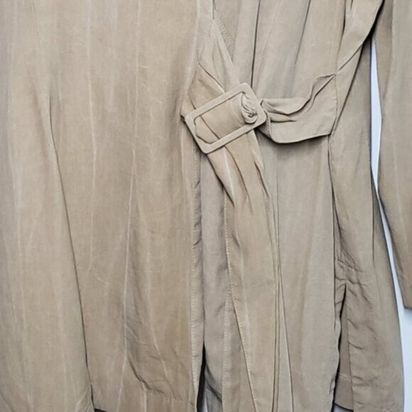 Joseph Ribkoff Bronze Tan Wrap Tunic Blouse Long Sleeve Top Plus Size - Picture 8 of 13